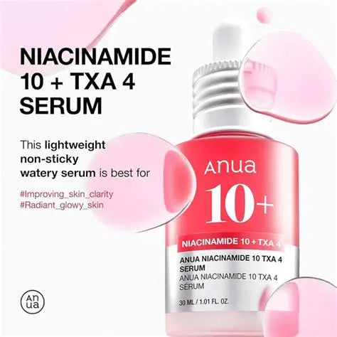 Anua Niacinamida 10% + Tranexamin TXA Ácido 4% Soro 30ml