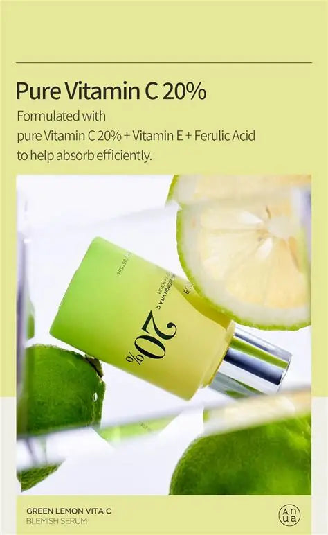 Suero para imperfecciones con vitamina C y limón verde Anua, 20 ml