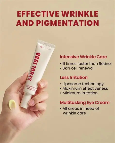 K-SECRET – SEOUL 1988 Eye Cream: Retinal Liposome 4% + Fermented Bean, 30ml