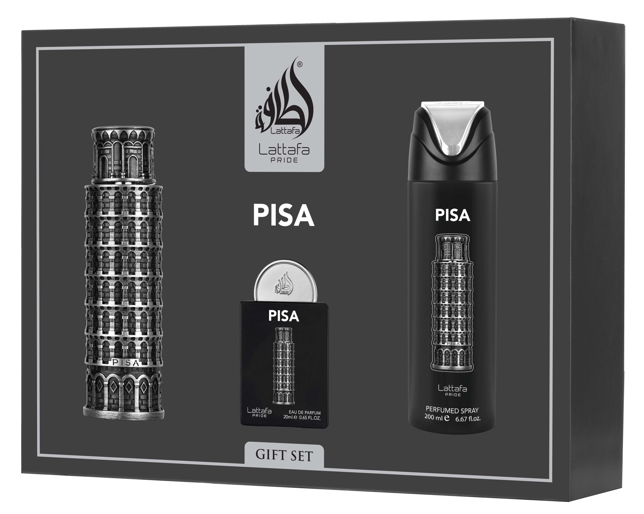 Lattafa Pisa Giftset EDP 100ml + 20ml + Deo 200ml