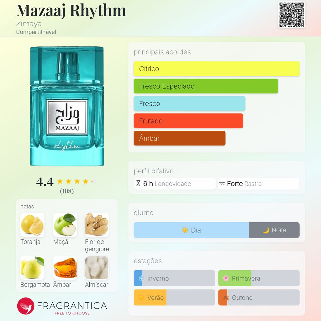 Zimaya Mazaaj Rhythm EDP 100ml