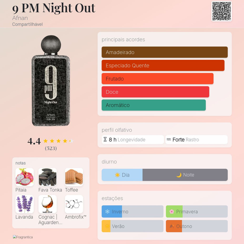 Afnan 9 PM Night Out EDP 100ml
