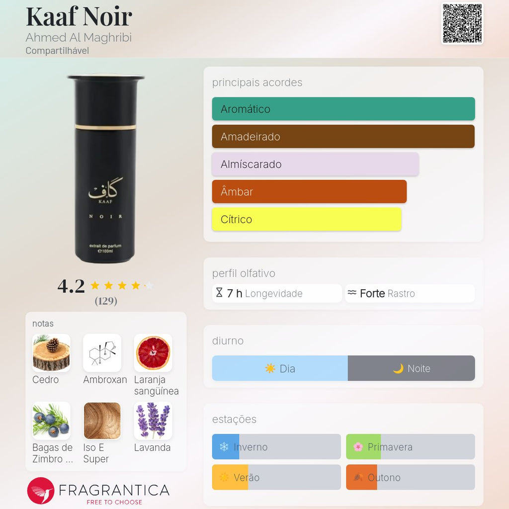 Ahmed Al Maghribi Kaaf Noir Extrait 100ml