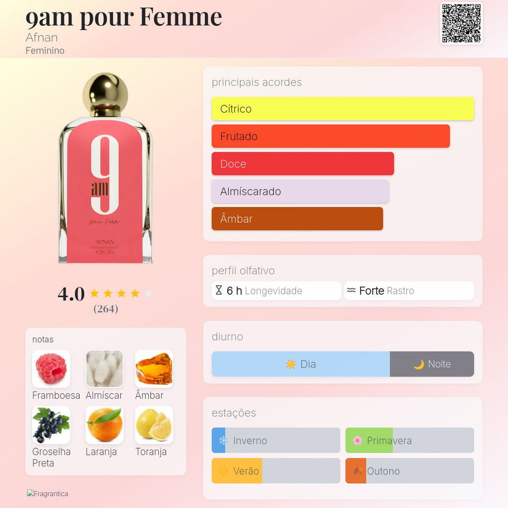 Afnan 9 AM pour Femme EDP 100ml